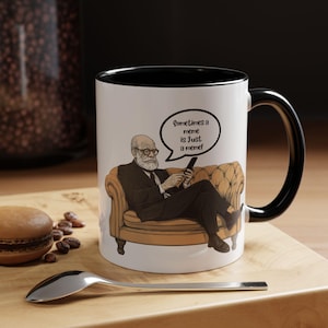 Tazza Freud, regalo per psicologo, tazza per terapeuta, umorismo psicologico, Sigmund Freud, psicoanalisi, Pink Freud, il lato oscuro di tua madre, divertente