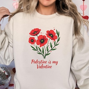 Free Palestine Sweatshirt, Support Palestine, Charity Donation, Human Rights Awareness, Anti Zionist Hoodie, Keffiyeh, Valentines Day Gift
