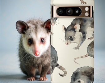 Linda funda de teléfono Possum Lover iPhone Cover para iPhone 15, 14, 13, 12, 11, Pixel 8A, 8Pro, 7A, Samsung S24, S23FE, A54, A53, A25, A15