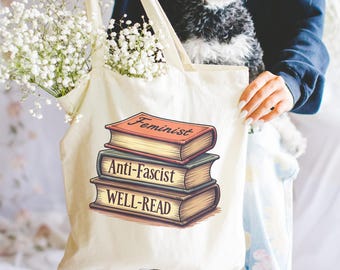 Eu leio livros proibidos, bolsa tote, estou com os proibidos, bolsa tote de bibliotecário, bolsa reutilizável de leitura, resista, leia livros, presente de bibliotecário, literário