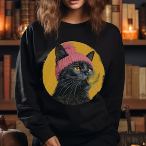 Is He Dead Yet Black Cat Sweatshirt, Anti Trump Protest Shirt, Political Shirt, Subtle FDT, Funny Cat Shirt, Political Shirt, Resist