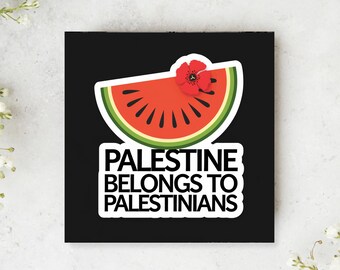 Gaza Aufkleber, Aktivismus Quadrataufkleber, Free Palestine Aufkleber, Support Gaza, Palästina ist für die Palästinenser, Vinylaufkleber, Gerechtigkeit jetzt