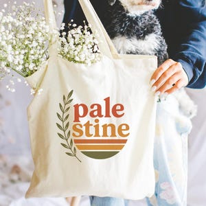 Palestine Tote Bag | Human Civil Rights Bag | Free Palestine | Arab Tote Bag | Gift Bag | Beach Bag | Gift For Her | Stop Gaza War Tote Bag