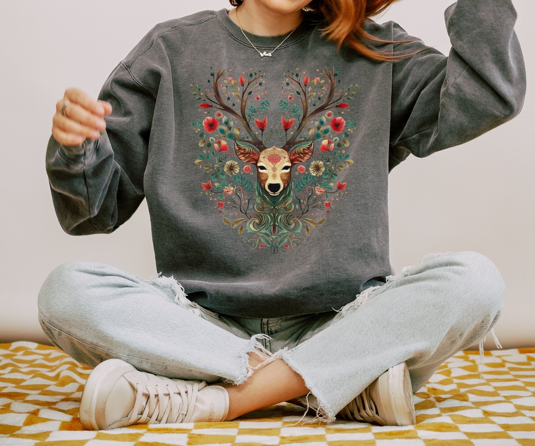 Whitetail Deer Sweatshirts, Deer Wilderness Shirt, Christmas Deer
