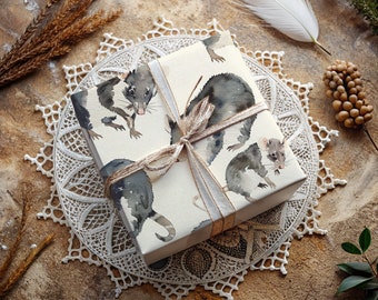 Possum Wrapping Paper Christmas Gift Wrap Funny Wrapping Paper Good fo r Friends Family Joke Gift Christmas Wrapping Paper Animal Meme