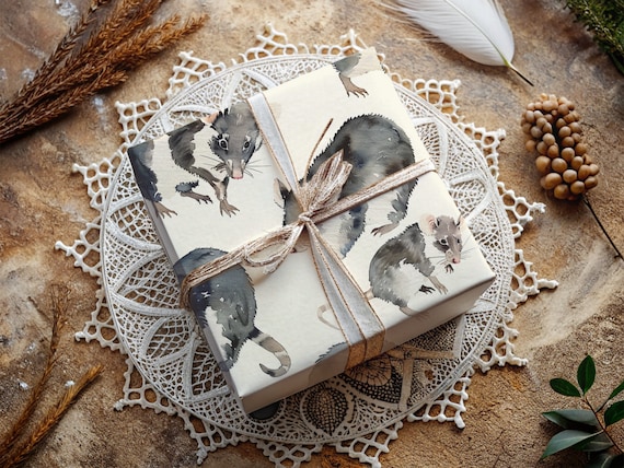 Possum Wrapping Paper Christmas Gift Wrap Funny Wrapping Paper Good fo r Friends Family Joke Gift Christmas Wrapping Paper Animal Meme