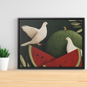 Palestine Watermelon Poster, Museum Quality Palestine Canvas Print, This Is Not A Watermelon, Palestinian Resistance Art, Leftist Poster