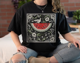 Free Palestine | Watermelon Shirt | Palestine Map | Palestinian Tee | Watermelon Flag Tee, Fruits of Palestine T-Shirt, Human Rights
