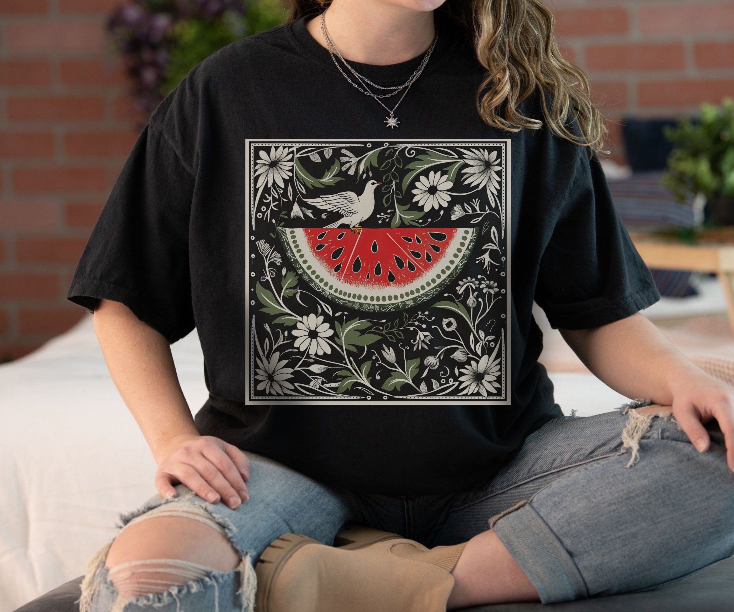Free Palestine | Watermelon Shirt | Palestine Map