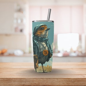 Bitcoin Coffee Cup, Bitcoin Tumbler, Cryptocurrency Travel Mug, Cryptocurrency Gifts, Btc Mug, Satoshi, Crypto Lover, Bitcoin To The Moon