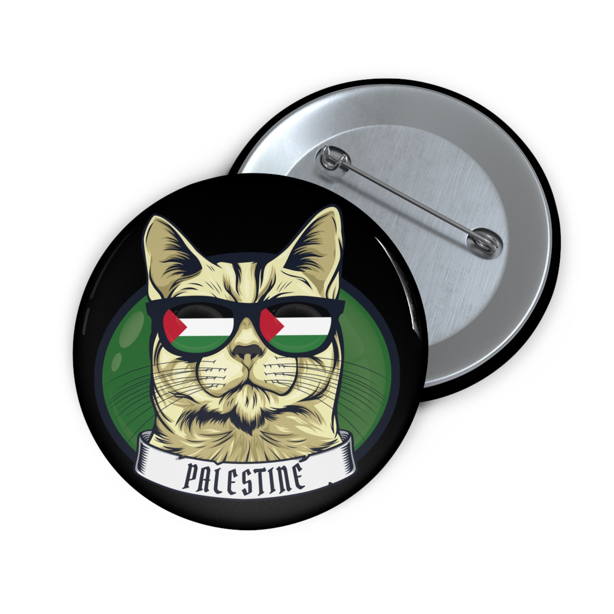 パレスチナ ピンバッジ、パレスチナ猫、私はパレスチナと共に立つ