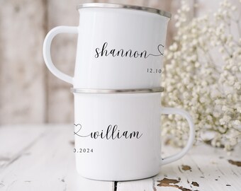 Hochzeitsgeschenk, benutzerdefinierte Paar Becher, personalisierte Hochzeit Camping Becher, Abenteuer Berge, Mr Mrs Paare Lagerfeuer Tassen, Hochzeitsbevorzugung,