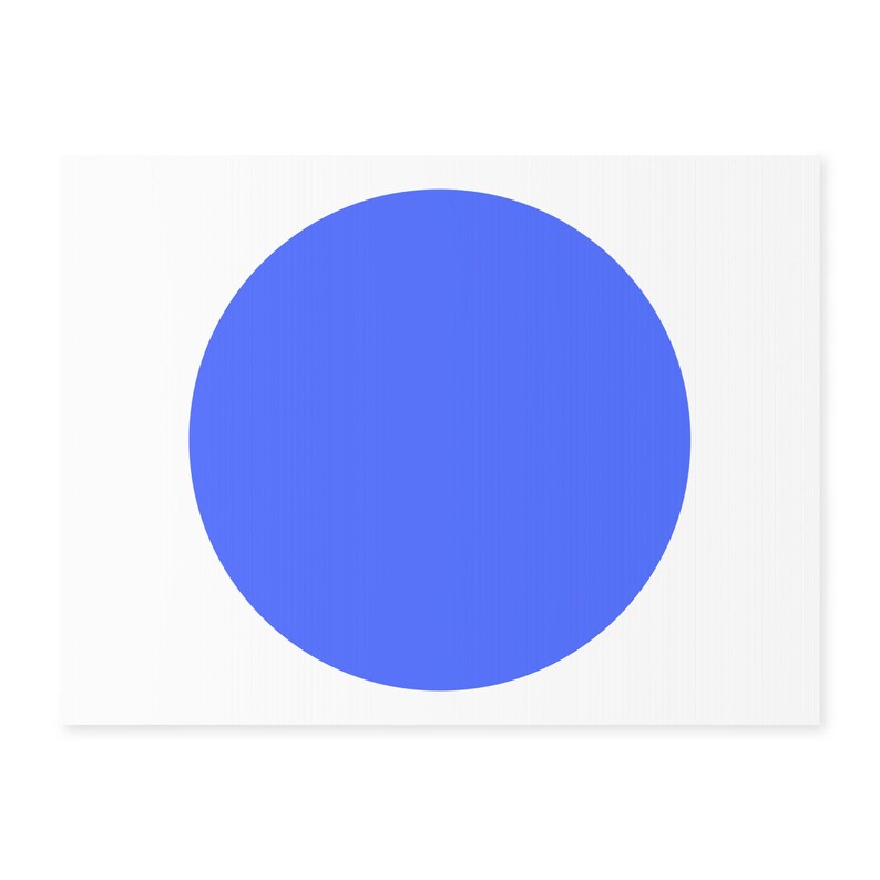Blue Dot Yard Sign, Readable From Both Sides, Yard Signs for 2024 ...