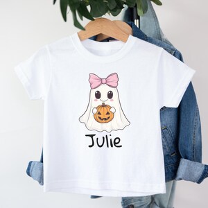Kids Halloween Shirt, Personalized Halloween Name shirt, Personalized Halloween Shirt, Girls Halloween Shirt, Custom Ghost Halloween Shirt