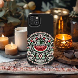 Palestine Phone Case, Traditional Tatreez Case , Palestinian Watermelon Phone Cases, Palestine Iphone Case, Samsung S23 S22 S21, Google