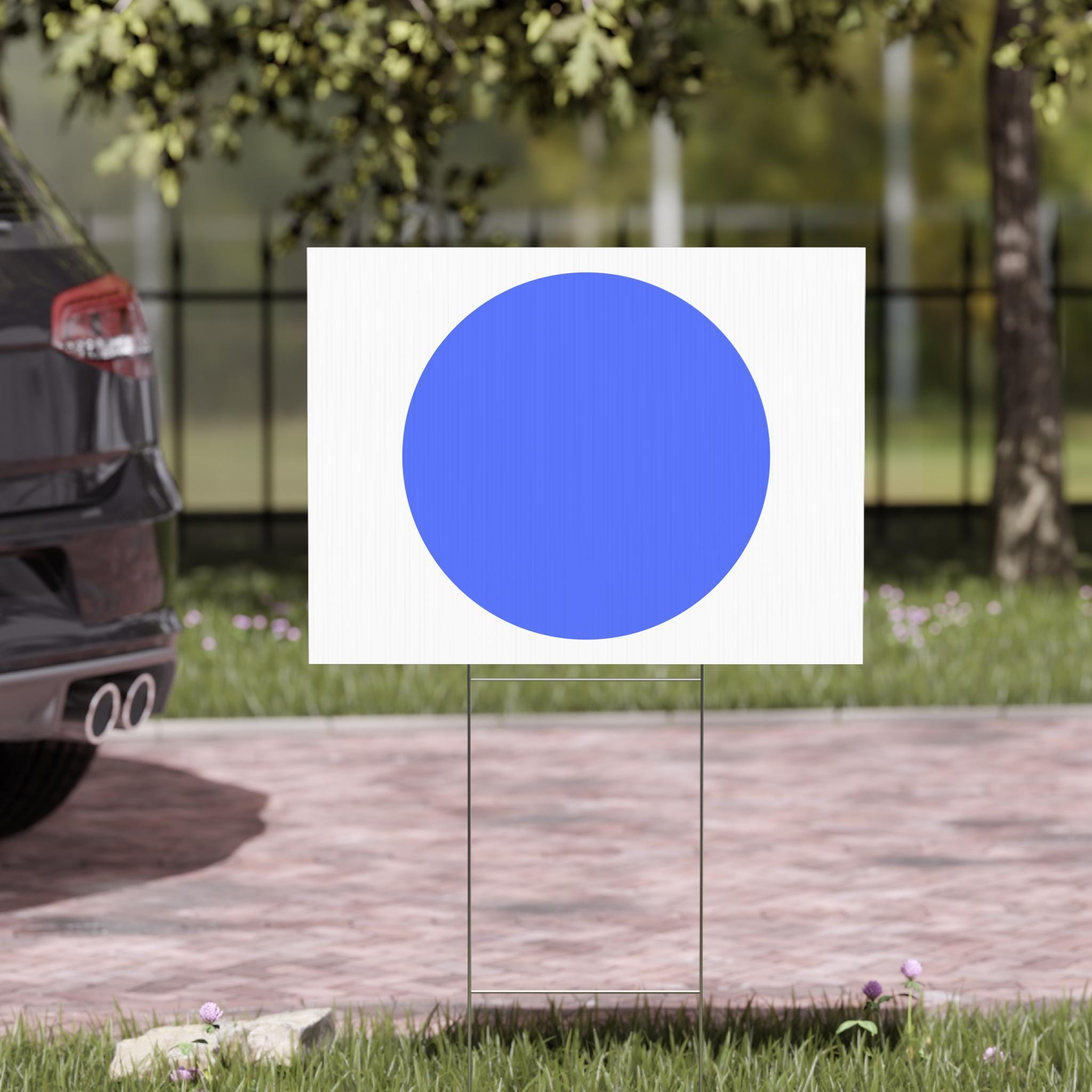Blue Dot Yard Sign, Readable From Both Sides, Yard Signs for 2024 ...