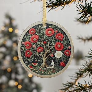 Palestine Poppies Ornament | Acrylic Ornament | Free Gaza | Palestine Ornament Xmas | This is Not A Watermelon | Free Palestine, Christmas