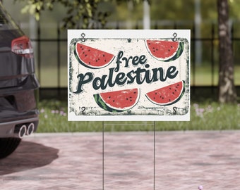 Save Palestine Yard Sign, Palestine Yard Sign | Palestinian Lives | Readable From Both Sides | Free Palestine Sign | Save Gaza
