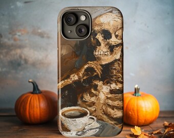 Funda de teléfono de café esqueleto, Iphone Xr / Iphone 12 / Samsung / Iphone 11 / Funda de teléfono de café esqueleto divertido - Esqueleto Iphone 14