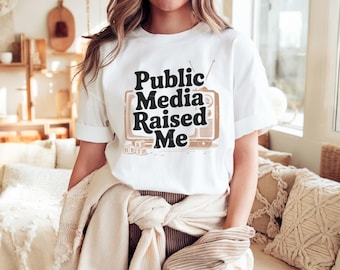 Nationales öffentliches Radio-T-Shirt, Unterstützung von NPR, freiheitlicher Aktivismus-T-Stück, Kleidung für soziale Gerechtigkeit, politische Demonstrations-Kleidung, Unterstützung von NPR Retro