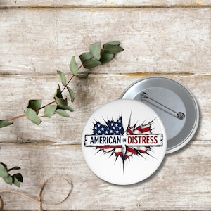 Anti Fascism Pin, Political Activist Badge, Anti Trump Protest Pin, Social Justice Gift,Resist Fascism Button,Upside Down Flag,Distress Flag