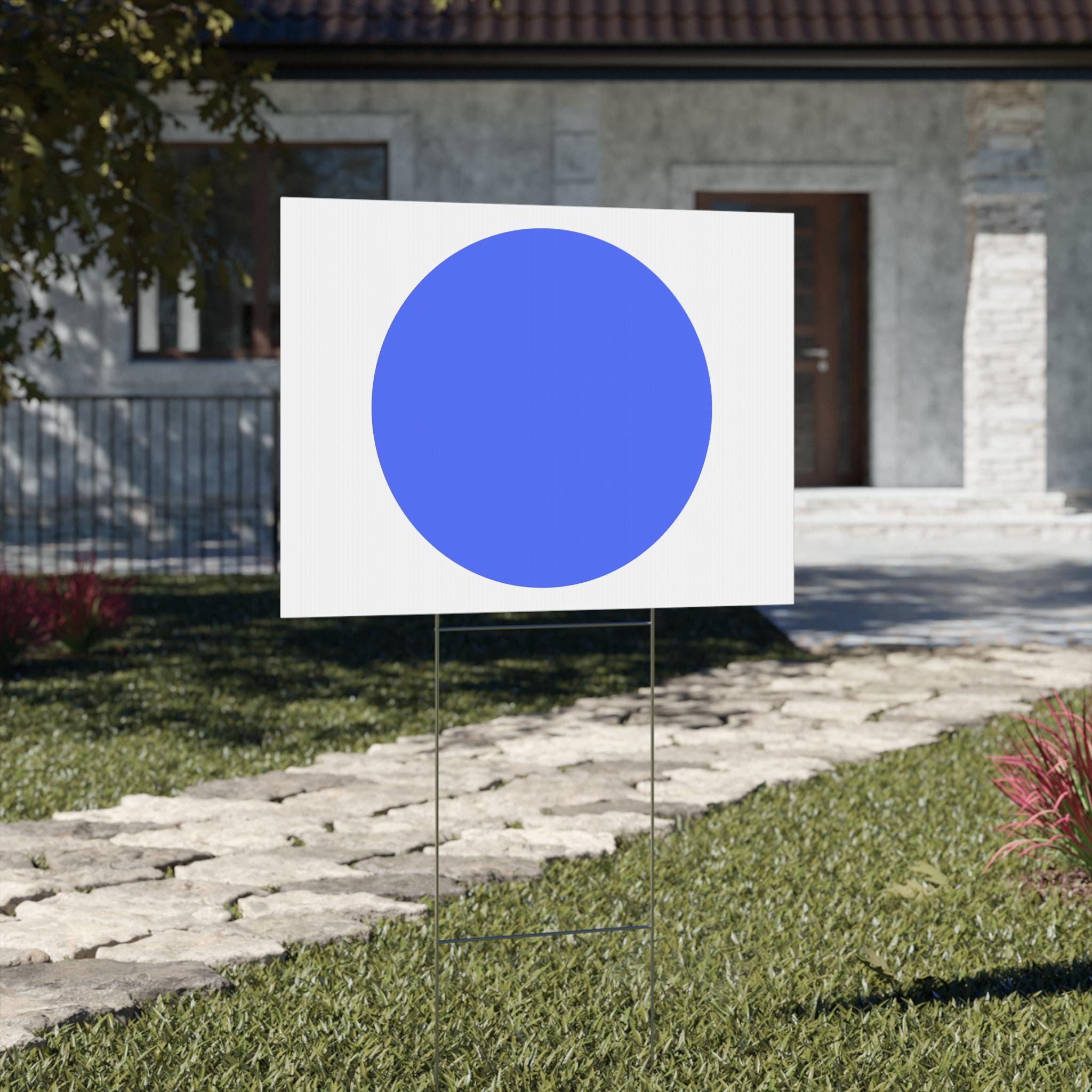 Blue Dot Yard Sign, Readable From Both Sides, Yard Signs for 2024 ...
