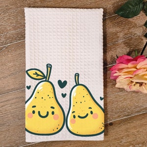Kitchen Towels | Dish Towel | Tea Towel | Unpaper Towels | Kitchen Decor | You Guac My World | Housewarming Gift | Home Decor | Pears | Love