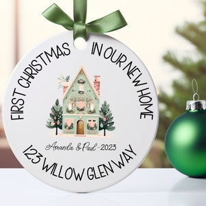 New Home Ornament, Hand Stamped, First Christmas, First Home Ornament, New Address Ornament, New Home Gift, Christmas Gift, Home Sweet Home