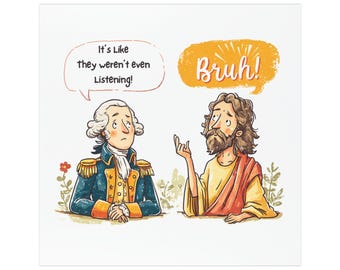 Founding Father Car Magnet, George Washington & Jesus Quotes, Humorous Car Stickers, Gift for History Lovers, Fun Car Décor, Car Accessory