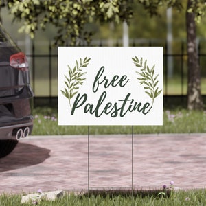 Save Palestine Yard Sign, Palestine Yard Sign | Palestinian Lives | Readable From Both Sides | Free Palestine Sign | Save Gaza