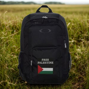 Free Palästina Tasche Rucksack Reißverschluss Tote, Stickerei Palästina, College Tasche, palästinensische Flagge, arabische Laptoptaschenhalter, palästinensische Tatreez