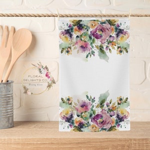 Wildblumen Garten Geschirrtuch | Cottagecore Geschirrtuch Floral Küchentuch, Muttertag, Pastell Grandmillennial Blumendekor, Küchentuch