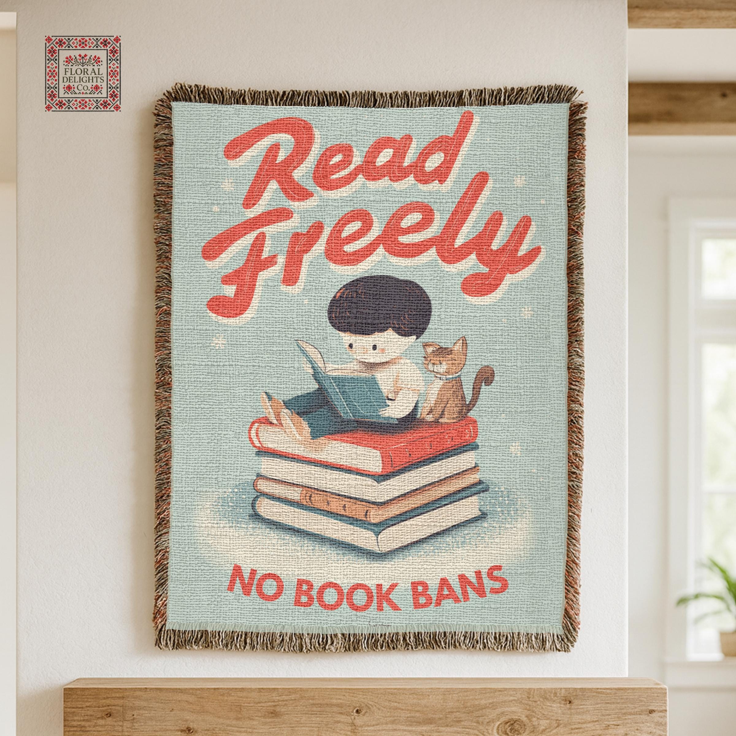 Boekenliefhebbers Deken 150x50 Cm - Cadeau Voor Lezers, Boekenwurmen En Vrouwen, Zacht En Warm