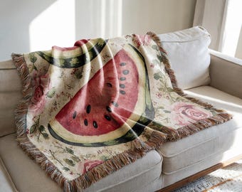 Palestine Blanket, Keffiyeh Throw Blanket, Cozy Couch Blanket, Palestinian Watermelon Throw, Palestine Poppies Blanket, Palestine Home Decor