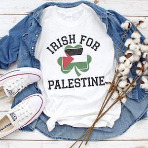 Ireland Palestine Shirt, Irish Solidarity, Free Palestine Support Tee, Activism Apparel for Gaza, Irish For Palestine, Palestinian Gift
