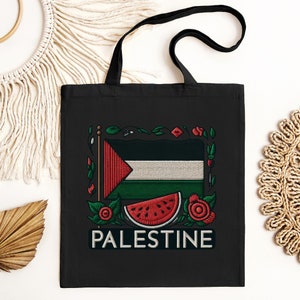 Free Palestine Tote Bag | Palestine Gift | Eid Gift | Gift For Her | Falasteen Tote Bag | Palestinian Art | Palestine Flag | Gift Bag