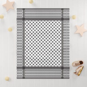Palestine Flag Blanket | Palestine kuffiyeh Throw Blanket | Baby Blanket Cover | Custom Baby Blanket, Stroller Blanket, Gift For Palestinian