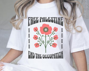 Pro Palestine Oversized T-Shirt | Free Gaza | Human Rights T-Shirt | 8 Billion People Tshirt | Free Palestine | Pro Palestine Tee Shirt,