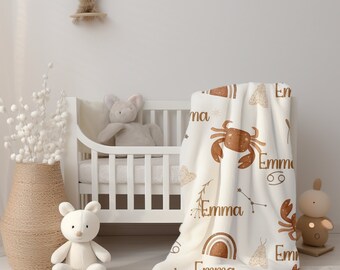 Astrologie babydeken | Kunstworp | Heksencadeau | Sterrenbeeld Astrologie | Dierenriemdeken | Kankerdecor | Astrologiedecor | Dierenriem decor