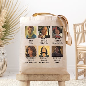 Black History Month Tote Bag | Rosa Parks | Black Girl Magic | Thank You Gift For Doula | Black Lives Matter | Harriet Tubman | Black Women