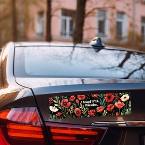 Bumper Palestine Bumper Sticker | Waterproof Vinyl Sticker | Phone Laptop Sticker | Palestine Car Sticker Decal | Support Palestine