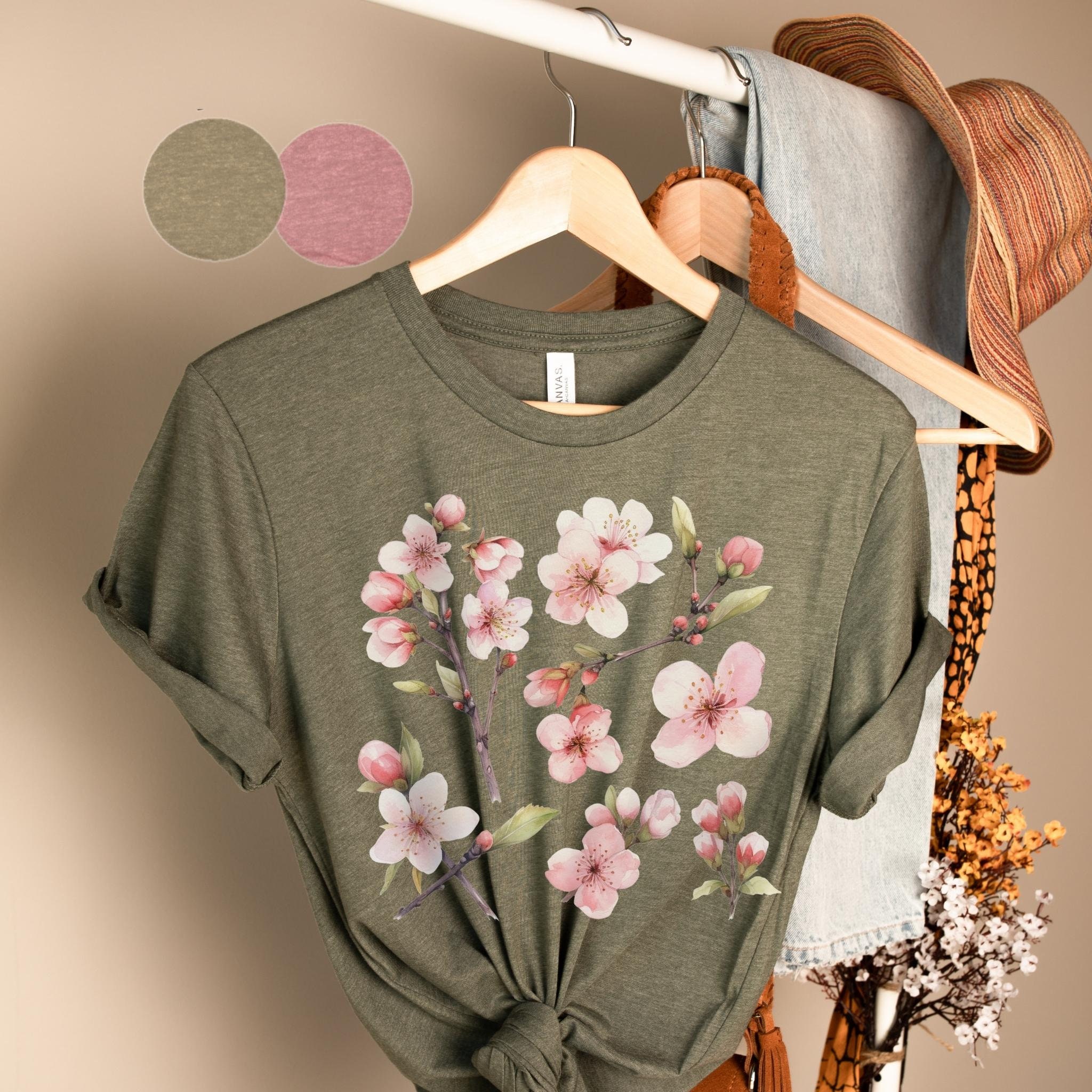 カットソー(半袖/袖なし) mame Cherry Blossom Motif Jacquard Tops Cherry Blossom T-Shirt – Cha May Ching Museum Boutique