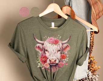 Highland Cow T-Shirt | Highland Cow Shirt | Livestock Tshirt | Cute Farmer T-Shirt | Scottish Cow Shirt | Scottish Highland Cow T, Farm Life