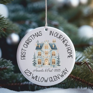 Our First House Christmas Ornament, Personalized Housewarming Gift, New Home Ornament, New House Ornament, Real Estate, New Home