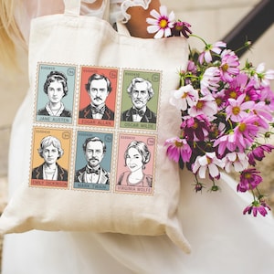Just a Girl Who Loves Books Stamp Tote Bag, Bookish Gift for Readers, Library Bag, Perfect for Book Lovers, Reusable Shopping Bag, Authors