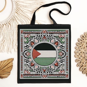 Palestine Tote Bag | Palestine Gift | Palestinian Art | Palestine Flag | Arabic Calligraphy | Bassem Youssef Tote Bag | Support Palestine