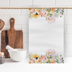 Floral Kitchen Decor | Hand Towels | Spring Tea Towel | Housewarming Gift | Colorful Spring Kitchen Decor | Floral Kitchen Towel