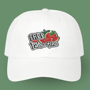 Palestine Watermelon Hat, Palestine Flag | Free Palestine Hat | Palestine Cap | Embroidered Dad Hat | Palestine Gift | Save Palestine