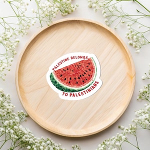 Watermelon Palestine Sticker | | Waterproof | Peace & Resistance Collection | Palestinian Owned Shop | Donate, Free Palestine, Support Gaza