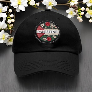 Palestine Hat Women, Palestine Flag Hat | Free Palestine | Palestinian Watermelon | Palestine Baseball Cap | Dad Hat with Leather Patch